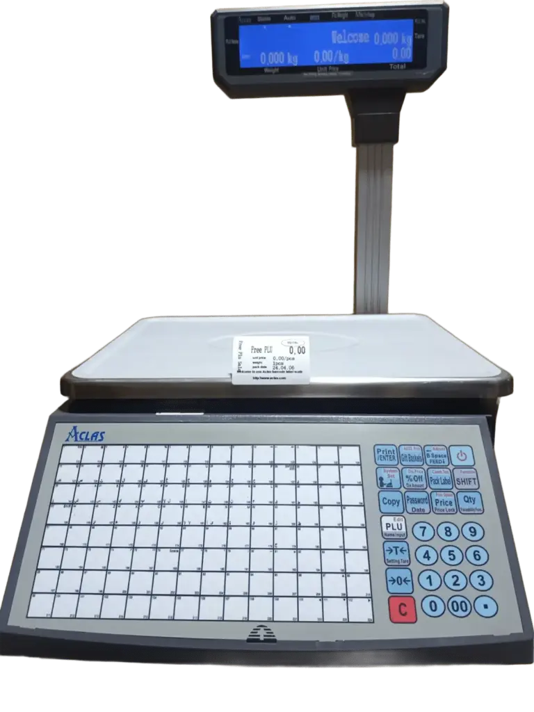 ACLAS LS2X Barcode Label Printing Scale | ميزان باركود إلكتروني بطابعة ملصقات حرارية
