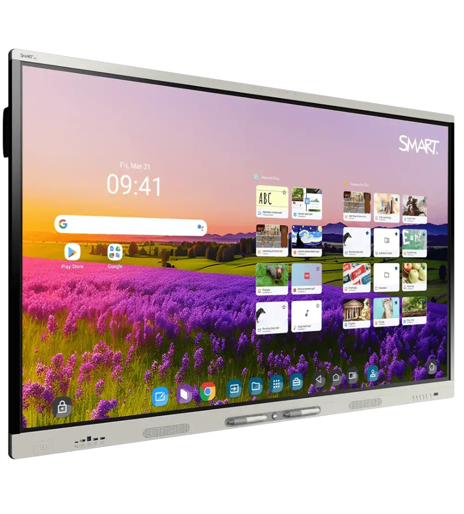 QTP-7521          سبورة ذكية 75 انش 4K  - سبورة بيضاء تفاعلية معتمدة من جوجل اي دي ال ايه، اندرويد 14