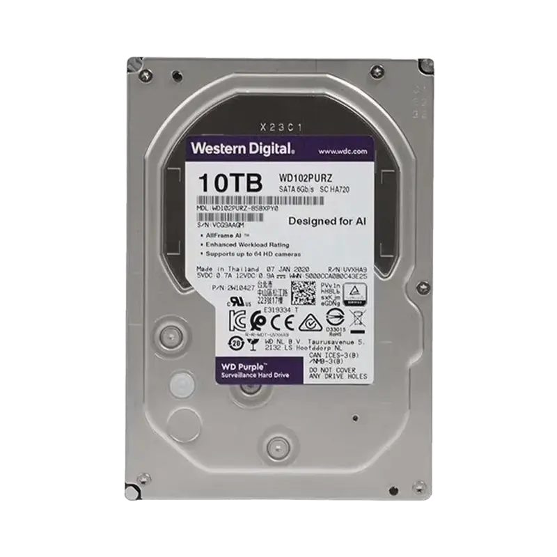 ويسترن ديجيتال قرص صلب 10 تيرابايت داخلي بي سي WD102PURZ إساتا