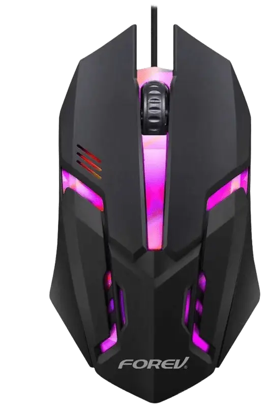Forev Wired Backlit Mouse With Comforte Grip -Black  FV136