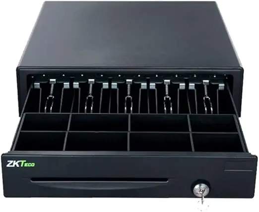 ZKTeco ZK Cash Drawer ZKC0508 درج كاش معدني لنقاط البيع | 5 خانات أوراق و8 خانات عملات | POS Cash Drawer