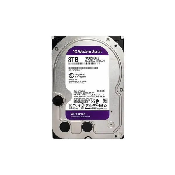 WD Purple WD85PURZ 8TB Surveillance Hard Drive | هارد ويسترن ديجيتال بيربل 8 تيرا 