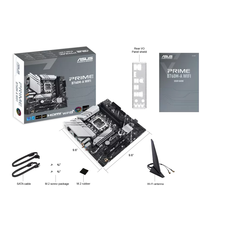 ASUS PRIME B760M-A WIFI DDR5 Motherboard | لوحة أم أسوس PRIME B760M-A WiFi DDR5