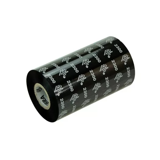 (ZEBRA Wax Ribbon 110mmx450m 2300 Standard   (02300BK11045