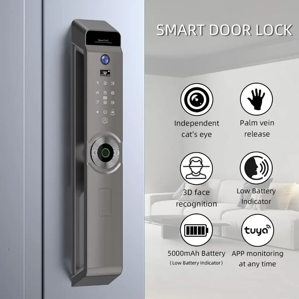 Pohaytipe S05GB1X1 Smart Door Lock | قفل باب ذكي بالبصمة والتعرف على الوجه وراحة اليد