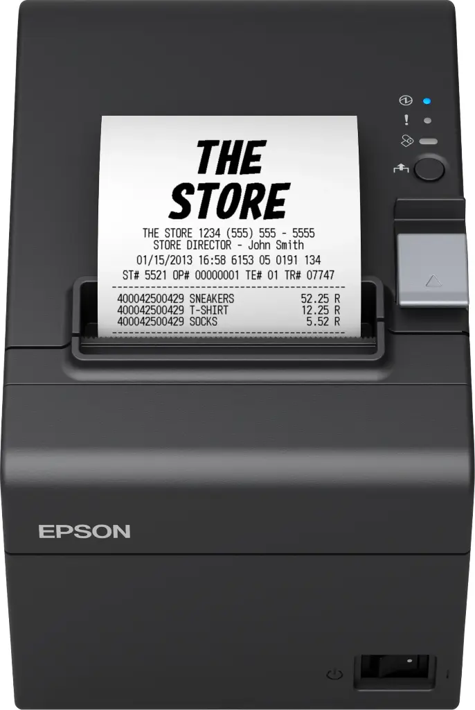 طابعة فواتير Epson : USB + Serial، PS، Blk، المملكة المتحدة  TM-T20III (011A0))