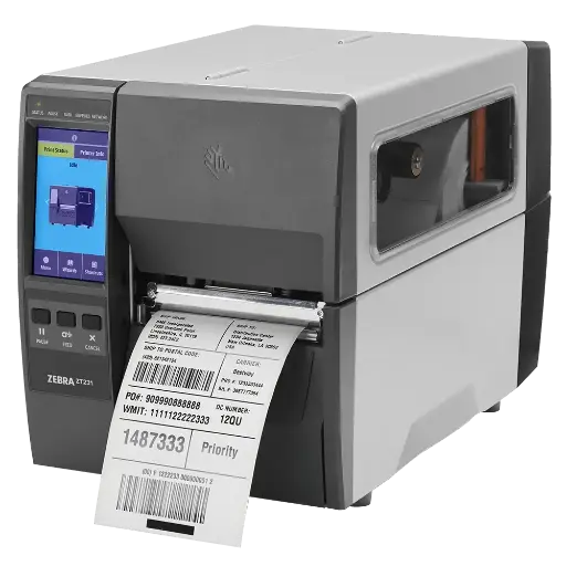 [ZT23142-T0E000FZ] ZT23142-T0E000FZ       طابعة الملصقات الصناعية من زيبرا بتقنية النقل الحراري بدقة 203dpi, ايثرنت و USB