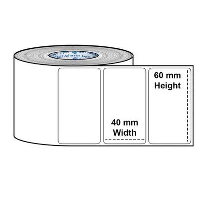 [DTL-60*40-1000L] DIRECT THERMAL LABLE 60*40MM 1000 STICKER 