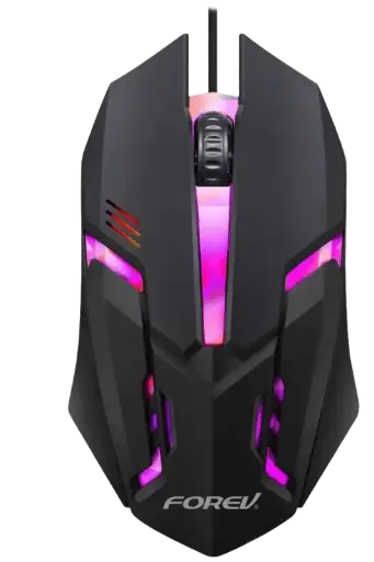 [FV136] Forev Wired Backlit Mouse With Comforte Grip -Black  FV136