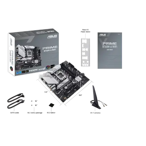 [B760 MA] ASUS PRIME B760M-A WIFI DDR5 Motherboard | لوحة أم أسوس PRIME B760M-A WiFi DDR5